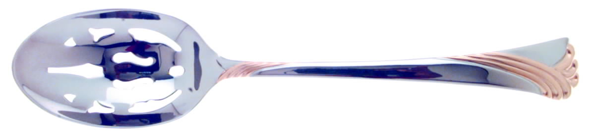 Kelly Gold (Stainless, Gold Accent) Pierced Tablespoon (Serving Spoon) by Lenox-1
