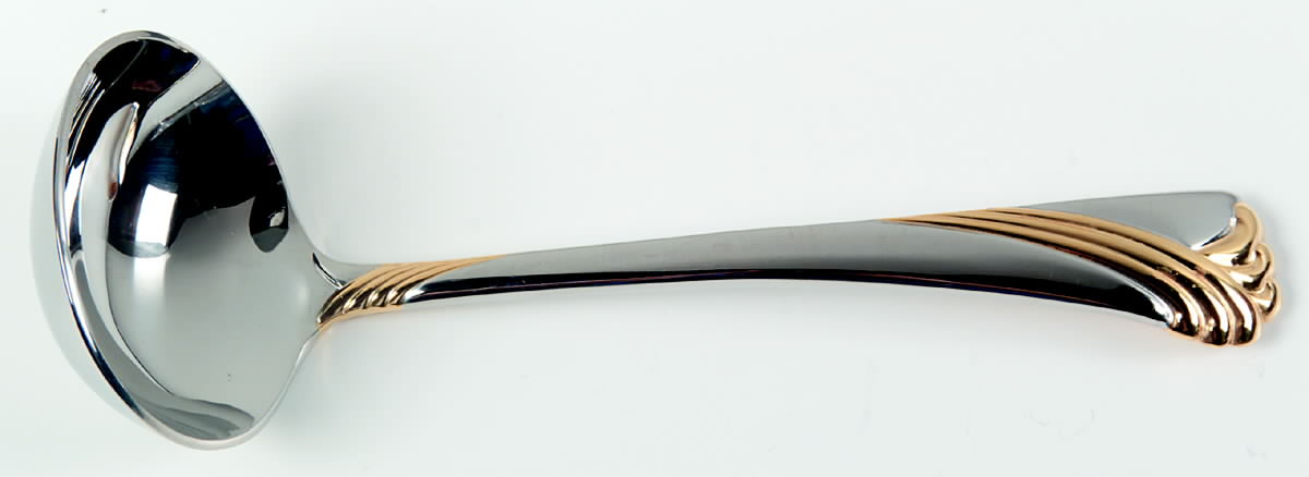 Kelly Gold (Stainless, Gold Accent) Solid Gravy Ladle by Lenox-1