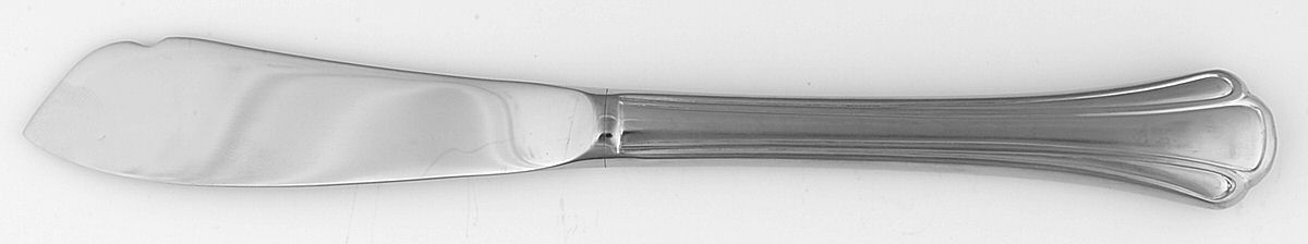 Satin Flutes (Stainless) Hollow Handle Master Butter Knife by Kirk Stieff-1