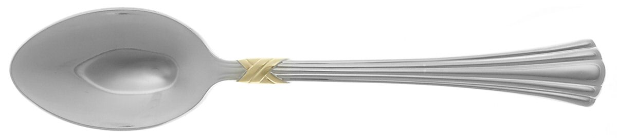 Mountain View Gold (Stainless, Gold Accent) Place/Oval Soup Spoon by Lenox-1