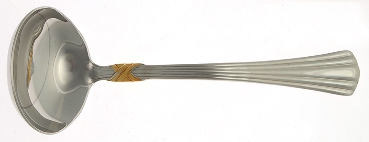 Mountain View Gold (Stainless, Gold Accent) Solid Gravy Ladle by Lenox-1