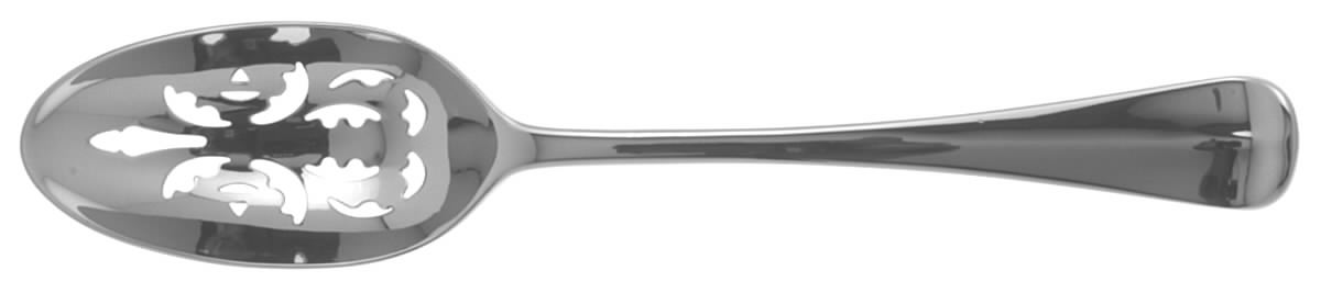 Williamsburg Royal Scroll (Stainless) Pierced Tablespoon (Serving Spoon) by Lenox-1