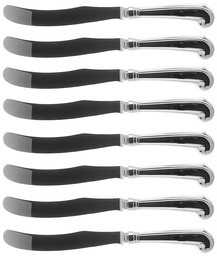 Williamsburg Royal Scroll (Stainless) (Set of 8) Old French Hollow Pistol Knife by Lenox-1