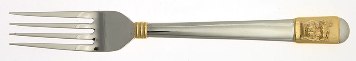 Clarendon Gold (Stainless, Gold Accent) Fork by Ralph Lauren Flatware-1