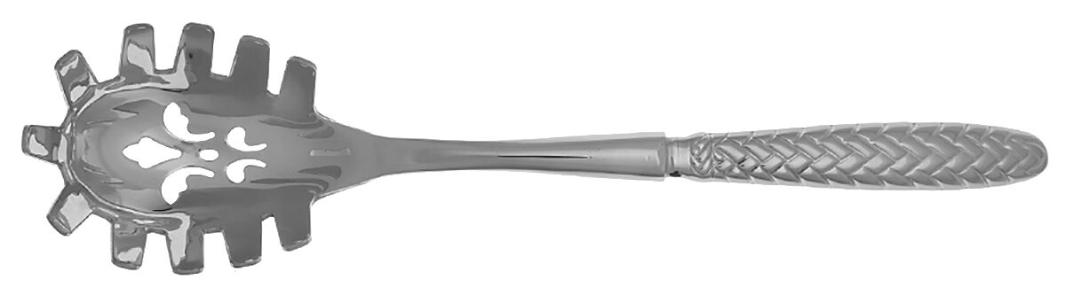 Equestrian Braid (Stainless) Pasta Server with Stainless Bowl HC by Ralph Lauren Flatware-1