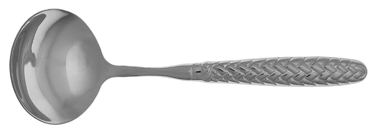 Equestrian Braid (Stainless) Gravy Ladle with No Spout Stainless Bowl HC by Ralph Lauren Flatware-1