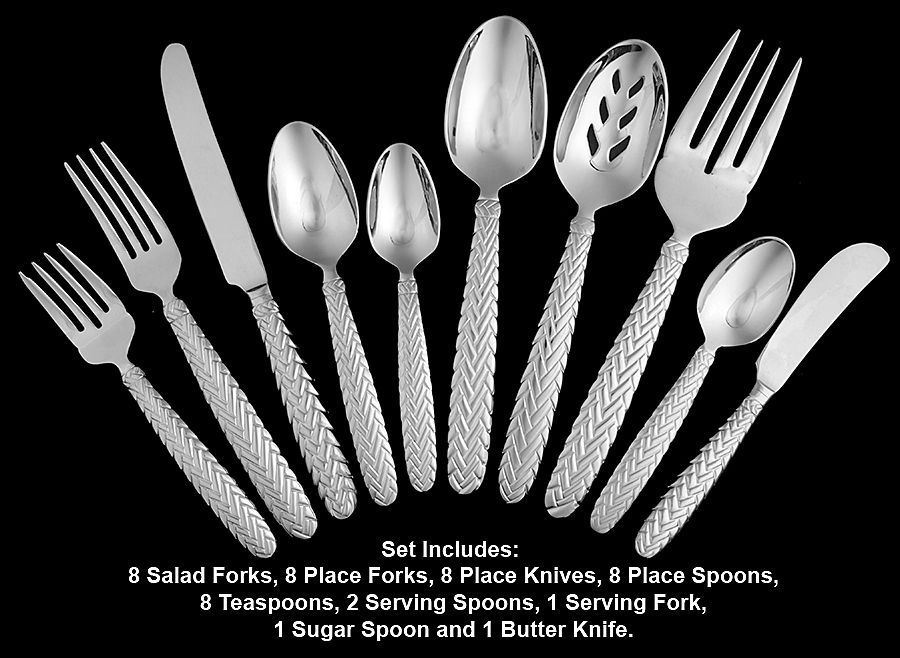Equestrian Braid (Stainless) 45-Piece Set by Ralph Lauren Flatware-1