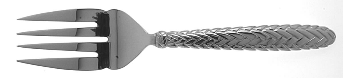 Equestrian Braid (Stainless) Large Solid Cold Meat Serving Fork by Ralph Lauren Flatware-1