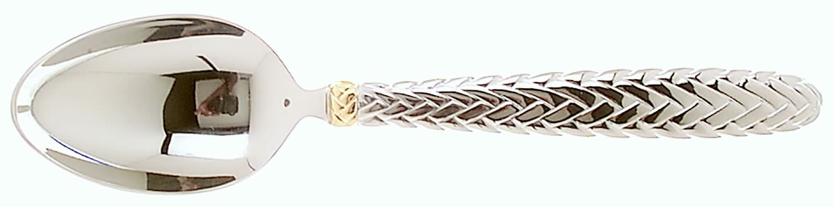 Golden Equestrian Braid (Stainless, Gold Accent) Iced Tea Spoon by Ralph Lauren Flatware-1