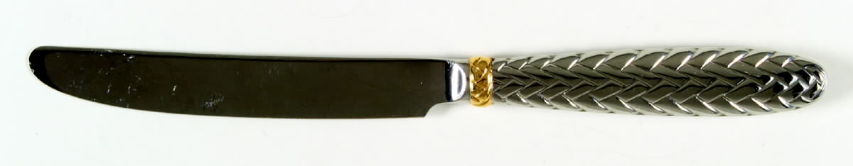 Golden Equestrian Braid (Stainless, Gold Accent) New French Hollow Knife by Ralph Lauren Flatware-1