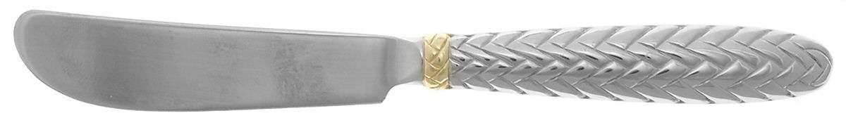 Golden Equestrian Braid (Stainless, Gold Accent) Hollow Handle Master Butter Knife by Ralph Lauren Flatware-1