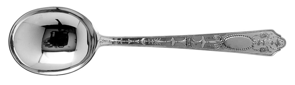 Adam (Sterling, 1921) Round Bowl Soup Spoon (Gumbo) by Lunt Silver-1