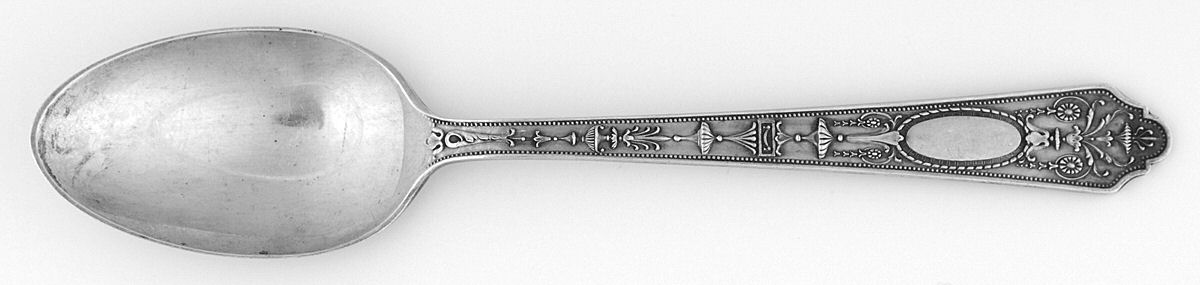 Adam (Sterling, 1921) Place Size Teaspoon by Lunt Silver-1