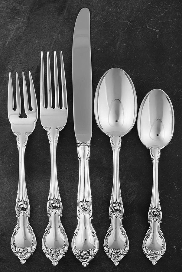 Alexandra (Sterling, 1961) 5 Piece Place Size Setting by Lunt Silver-1