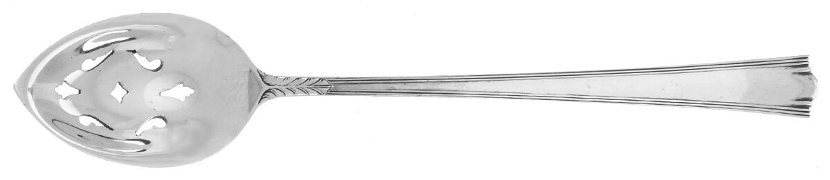 American Directoire (Sterling, 1931) Pierced Bowl Short Handle Olive Spoon by Lunt Silver-1