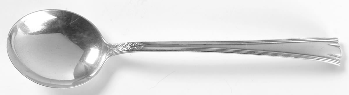 American Directoire (Sterling, 1931) Round Bowl Soup Spoon (Cream Soup) by Lunt Silver-1