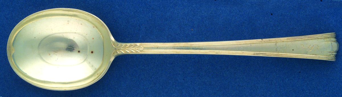 American Directoire (Sterling, 1931) Round Bowl Soup Spoon (Gumbo) by Lunt Silver-1