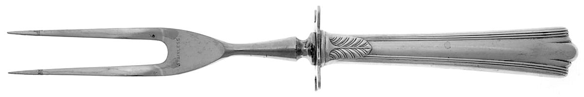 American Directoire (Sterling, 1931) Small Steak Carving Fork with Stainless Prongs by Lunt Silver-1