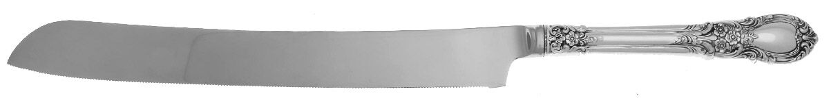 American Victorian (Sterling, 1941, No Monos) Wedding Cake Knife with Stainless Blade HC by Lunt Silver-1