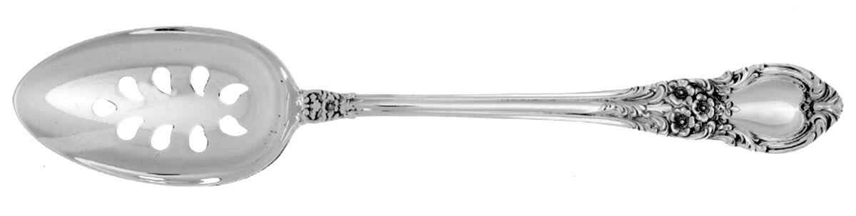 American Victorian (Sterling, 1941, No Monos) Pierced Tablespoon (Serving Spoon) HC by Lunt Silver-1