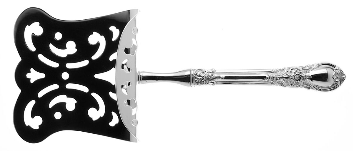 American Victorian (Sterling, 1941, No Monos) Hollow Asparagus Server with Silverplate Hood by Lunt Silver-1