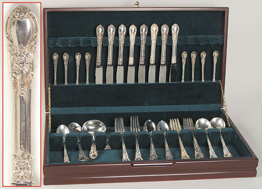 American Victorian (Sterling, 1941, No Monos) 53 Piece Set by Lunt Silver-1