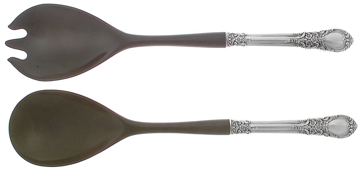 American Victorian (Sterling, 1941, No Monos) Plastic Bowl 2-Piece Salad Set by Lunt Silver-1