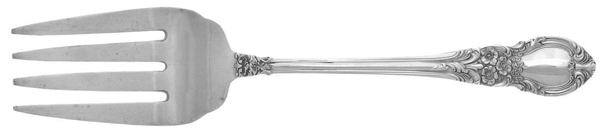 American Victorian (Sterling, 1941, No Monos) Small Solid Cold Meat Serving Fork by Lunt Silver-1