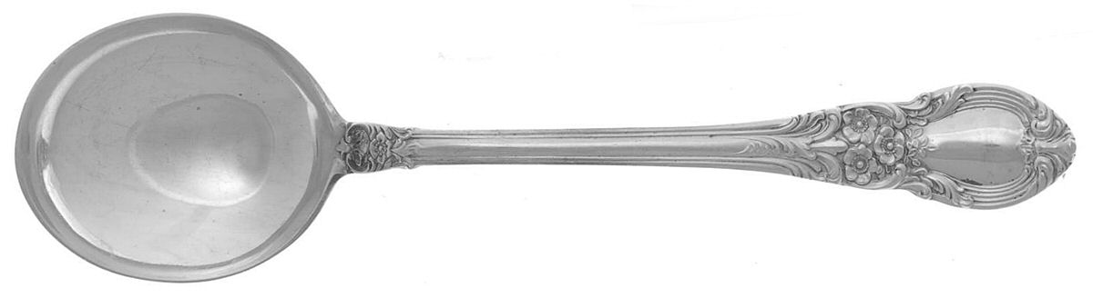 American Victorian (Sterling, 1941, No Monos) Round Bowl Soup Spoon (Cream Soup) by Lunt Silver-1