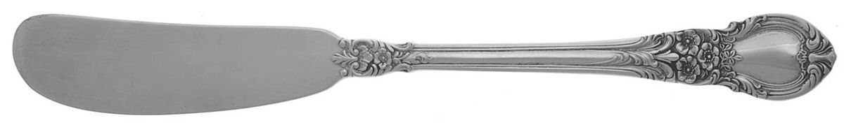 American Victorian (Sterling, 1941, No Monos) Flat Handle Butter Spreader by Lunt Silver-1