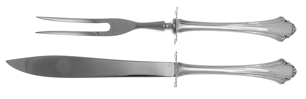 Bel Chateau (Sterling, 1983) Small Steak 2-Piece Carving Set w/Stainless Blade by Lunt Silver-1