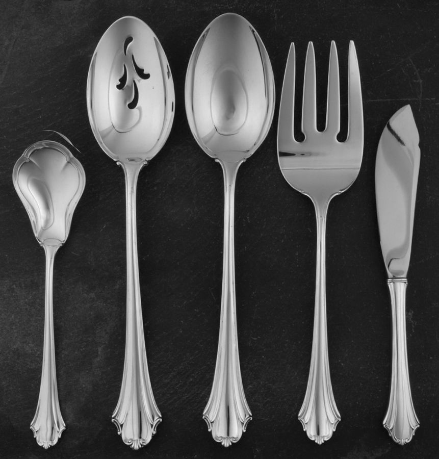 Bel Chateau (Sterling, 1983) 5 Piece Hostess Set by Lunt Silver-1