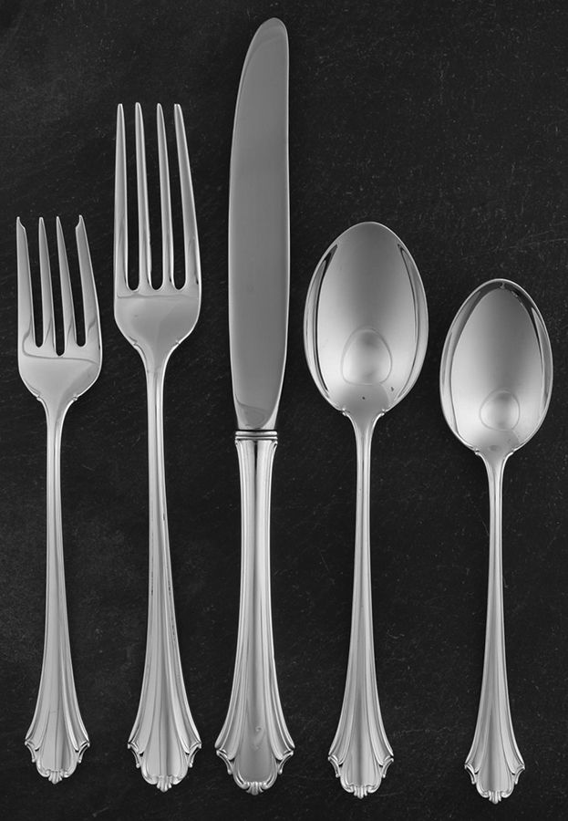 Bel Chateau (Sterling, 1983) 5 Piece Dinner Size Setting by Lunt Silver-1