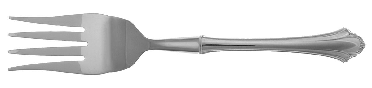 Bel Chateau (Sterling, 1983) Cold Meat Fork Large, Stainless Tines HC by Lunt Silver-1