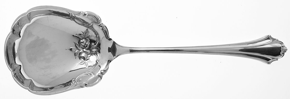 Bel Chateau (Sterling, 1983) Solid Smooth Casserole Spoon by Lunt Silver-1