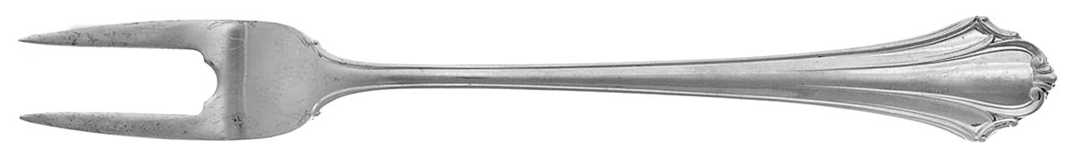 Bel Chateau (Sterling, 1983) Short Handle Pickle/Olive Fork by Lunt Silver-1