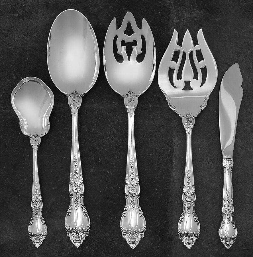 Belvedere (Sterling, 1972) 5 Piece Hostess Set by Lunt Silver-1