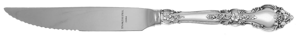 Belvedere (Sterling, 1972) Steak Knife Individual Hollow, Serrate HC by Lunt Silver-1