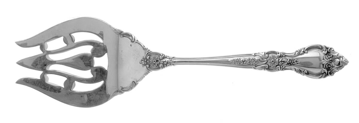 Belvedere (Sterling, 1972) Small Solid Cold Meat Serving Fork by Lunt Silver-1