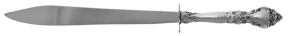 Belvedere (Sterling, 1972) Large Carving/Roast Knife StnlBl w/Sterling Guard by Lunt Silver-1