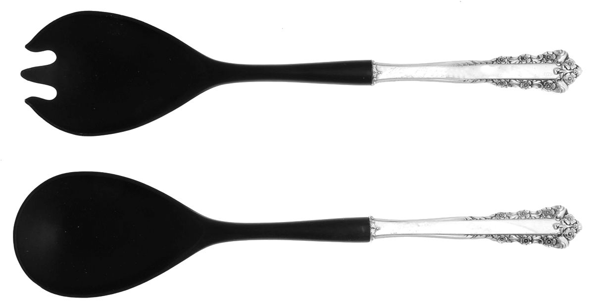 Belle Meade (Sterling, 1967) Plastic Bowl 2-Piece Salad Set by Lunt Silver-1