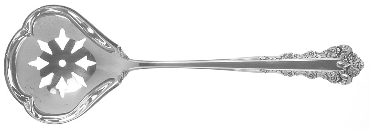 Belle Meade (Sterling, 1967) Solid Bon Bon Spoon with Pierced Bowl by Lunt Silver-1