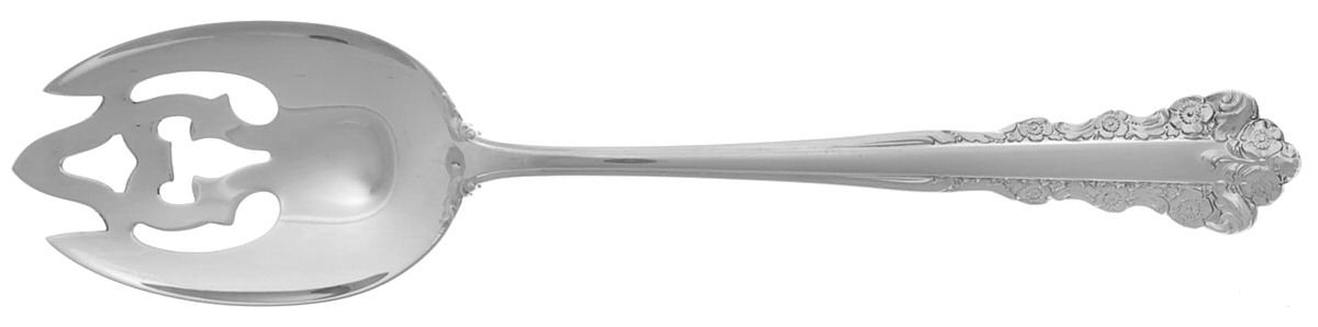 Belle Meade (Sterling, 1967) Pierced Tablespoon (Serving Spoon) by Lunt Silver-1