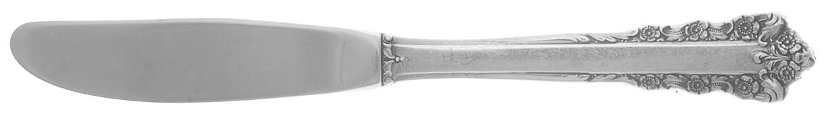 Belle Meade (Sterling, 1967) Modern Hollow Butter Spreader (Stainless) by Lunt Silver-1
