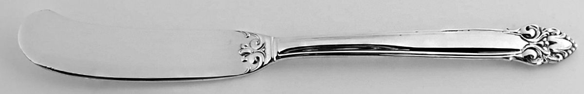 Canterbury Bell (Sterling, 1952) Flat Handle Butter Spreader by Lunt Silver-1