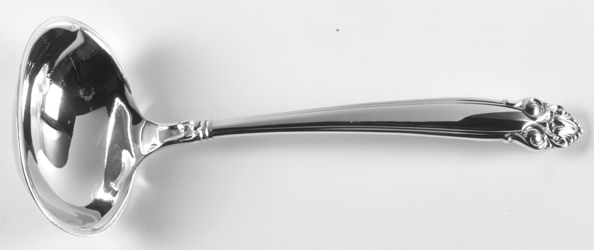 Canterbury Bell (Sterling, 1952) Solid Gravy Ladle by Lunt Silver-1