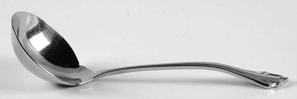 Cabernet (Stainless, 1984) Solid Gravy Ladle by Lunt Silver-1