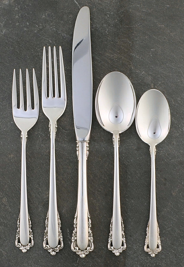 Carillon (Sterling, 1957) 5 Piece Place Size Setting by Lunt Silver-1