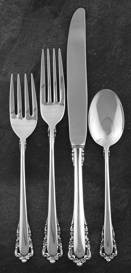 Carillon (Sterling, 1957) 4 Piece Place Size Setting by Lunt Silver-1