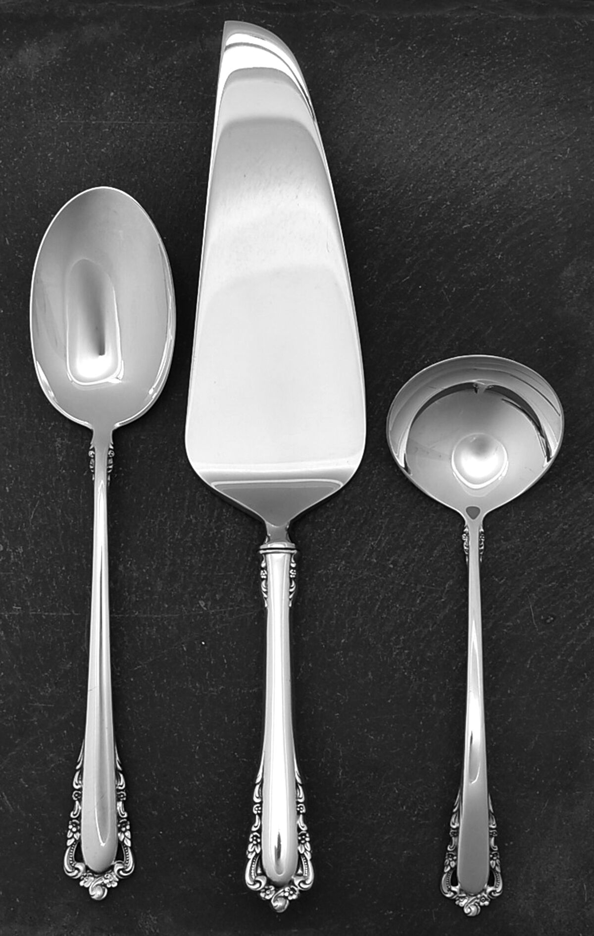 Carillon (Sterling, 1957) 3 Piece Completer Set by Lunt Silver-1